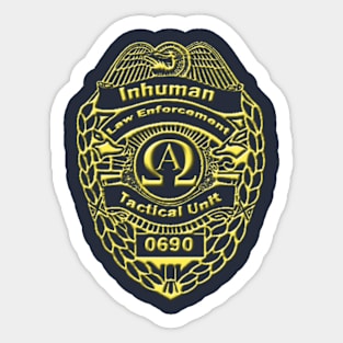 Inhuman Law Enforcement Badge Sticker